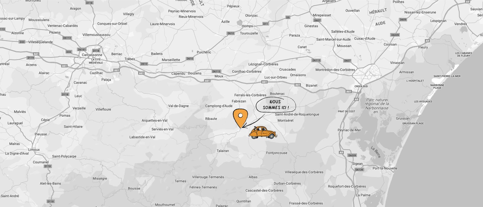 Carte situation géographique de La Deuch en Vadrouille